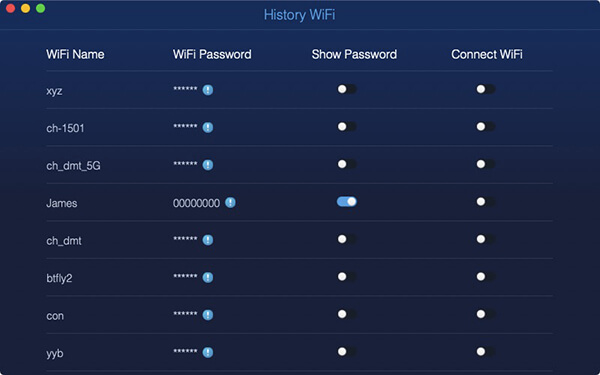 Wifi網絡掃描手錶密碼