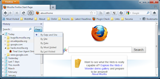 在Firefox Windows中刪除歷史記錄