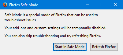 在安全模式下使用Firefox