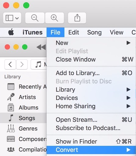 通過 iTunes 將 WAV 轉換為 M4A