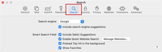 從 Mac Safari 移除任何搜索管理器