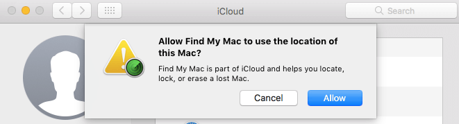 設置查找我的Mac
