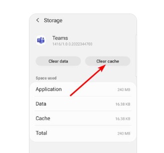 清空 Android 上的 Microsoft Teams 緩存