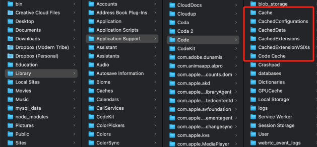 在 Mac 上清除 VS Code 快取