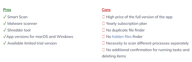 CleanMyMac 的優缺點
