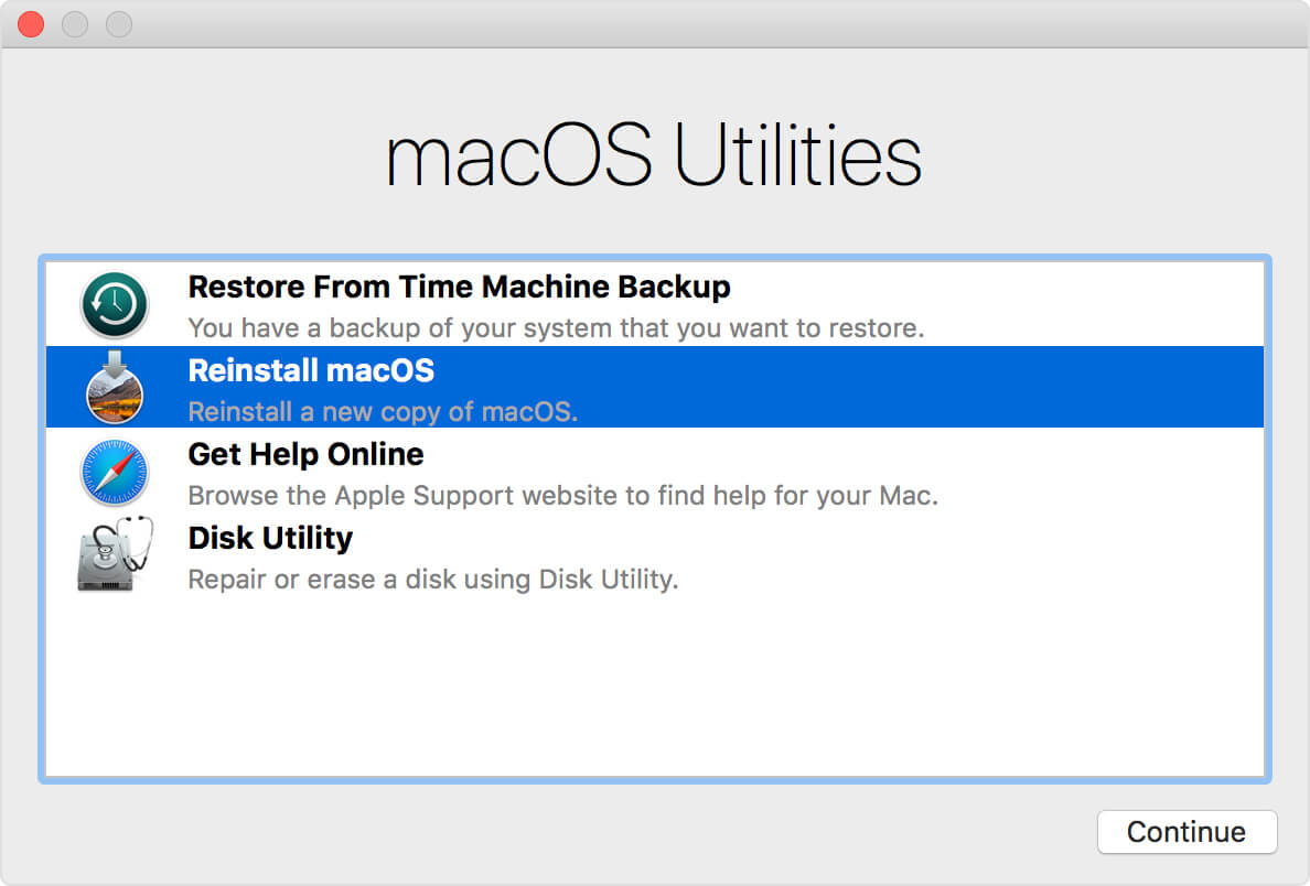 重新安裝Mac OS