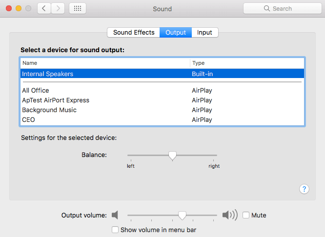 檢查聲音設置mac