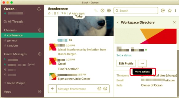 在 Mac 上停用 Slack 帳戶
