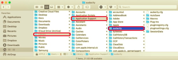 使用所有相關文件在 Mac 上手動卸載 Audacity