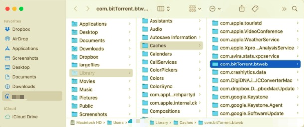 使用所有相關文件卸載 BitTorrent