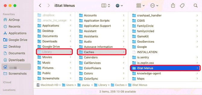 在 Mac 上手動卸載 iStat Menus
