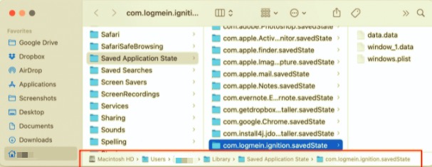 從 Mac 及其相關文件手動刪除 LogMeIn