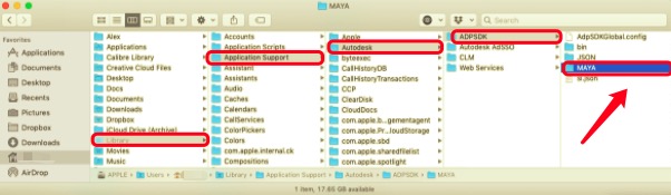 從 Mac 手動刪除 Maya 的相關文件