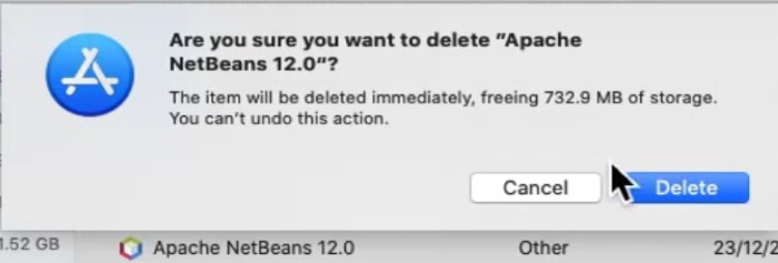 從 Launchpad 卸載 Mac 上的 NetBeans
