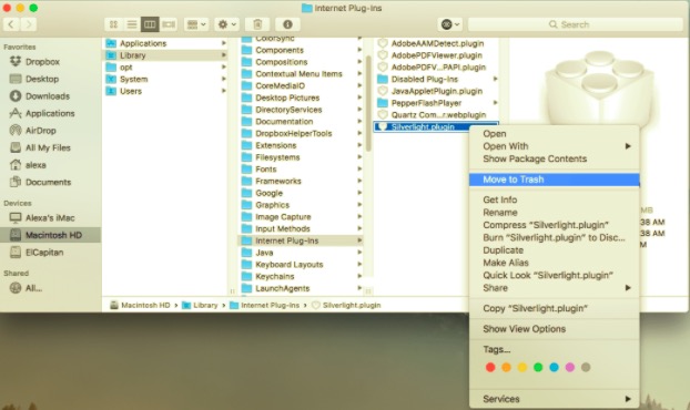 從 Mac 手動刪除 Silverlight 及其相關文件