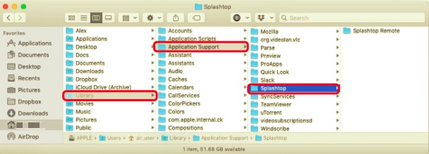 使用所有支持文件在 Mac 上卸載 Splashtop