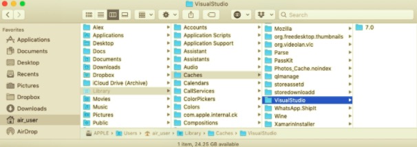 在 Mac 上卸載 Visual Studio