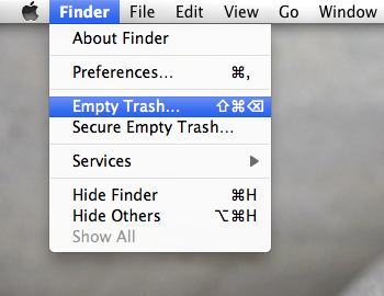 清空垃圾箱以在 Mac 上完全卸載 CamMask