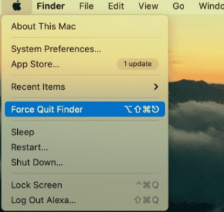 Mac 上的強制退出 Finder