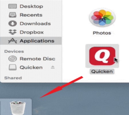 在 Mac 上手動卸載 Quicken