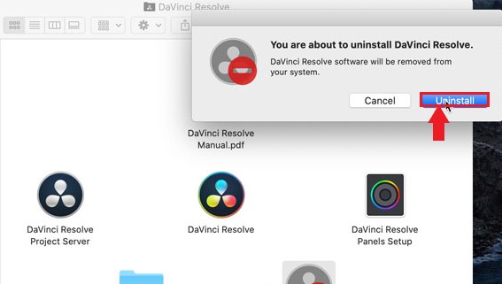 在 Mac 上手動卸載 DaVinci Resolve