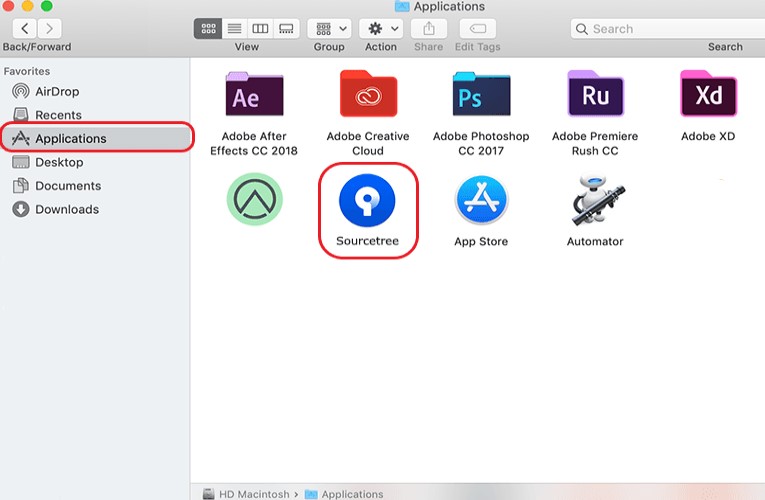 在 Mac 上手動卸載 Sourcetree