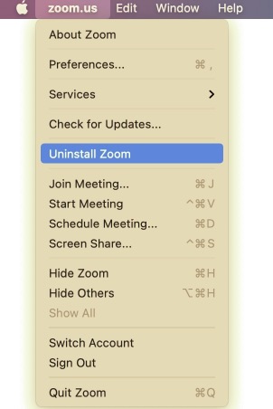 在 Mac 上手動卸載 Zoom