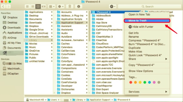 使用相關文件從 Mac 手動刪除 1Password