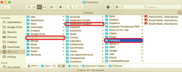 在 Mac 上手動卸載 FxFactory 和所有相關文件