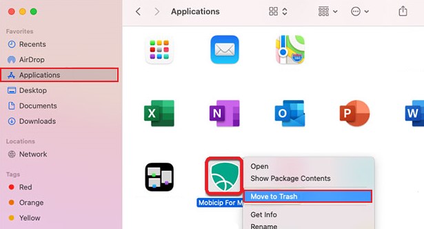 在 Mac 上手動卸載 Mobicip