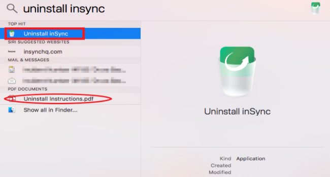 在 Mac 上手動卸載 Druva InSync