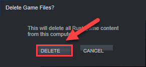 在 Steam 上卸載 Rust