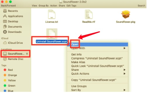 通過軟件包在 Mac 上卸載 Soundflower