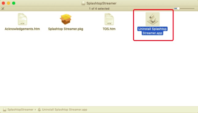 通過內置卸載程序在 Mac 上卸載 Splashtop