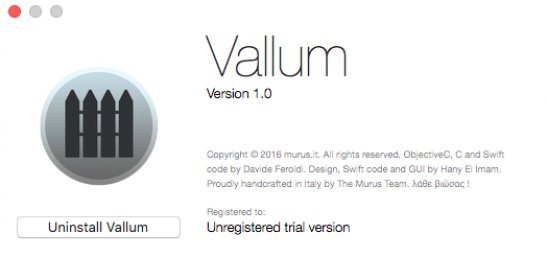 在 Mac 上手動卸載 Vallum