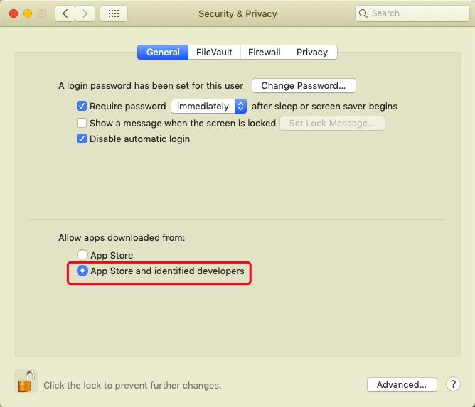 在 Mac 上更改應用程序下載的安全首選項