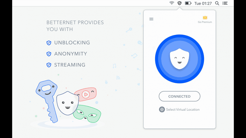 適用於Mac的Betternet免費VPN