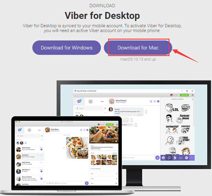 在我的Mac上下載Viber