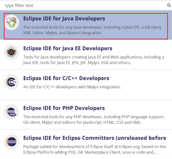下載面向Java開發人員的Eclipse IDE