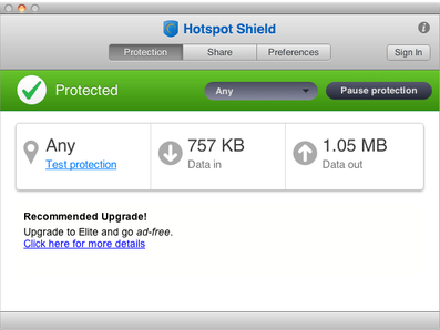 適用於Mac的Hotspot Shield Free VPN