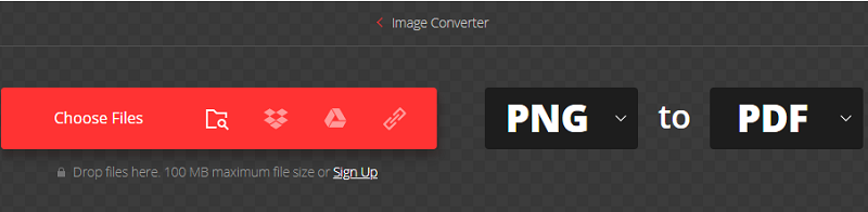 使用Convertio將PNG轉換為PDF