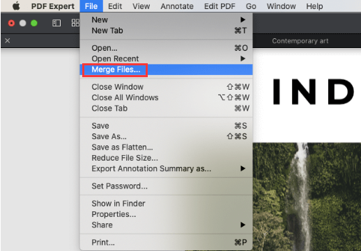 使用PDF Expert在Mac上合併PDF文件