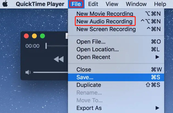 使用 QuickTime Player 在 Mac 上錄製音頻