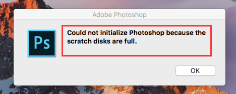 在Mac上刪除清理Photoshop暫存盤