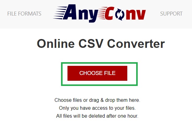 使用 AnyConv 將 CSV 轉換為 vCard