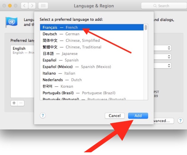 在 Mac 上選擇和更改語言