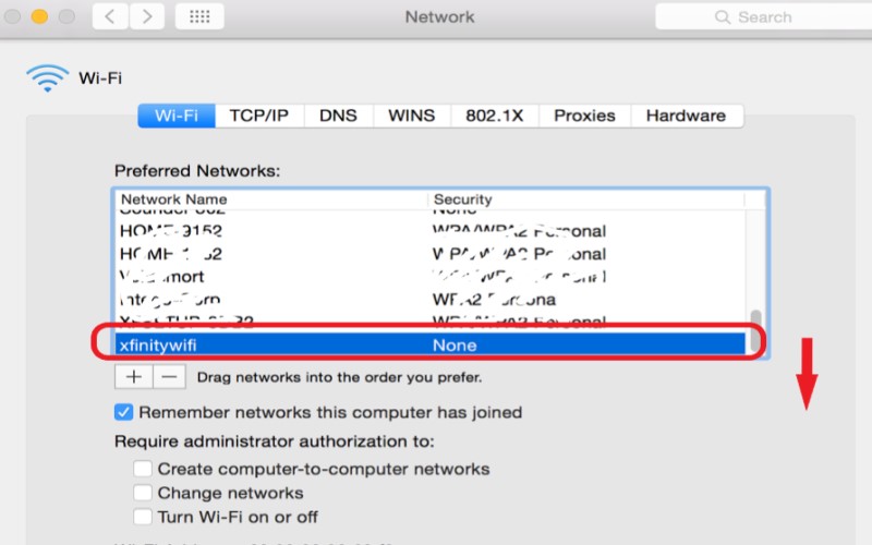 修改網絡優先級以在 Mac 上禁用 Xfinity WiFi