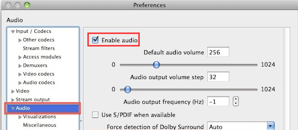 取消靜音VLC