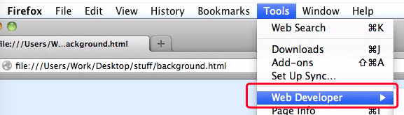 使用Firefox瀏覽器在Mac上檢查元素
