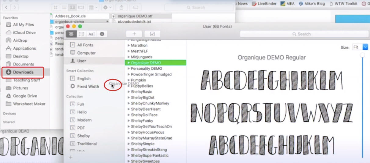 在 Mac 上安裝字體